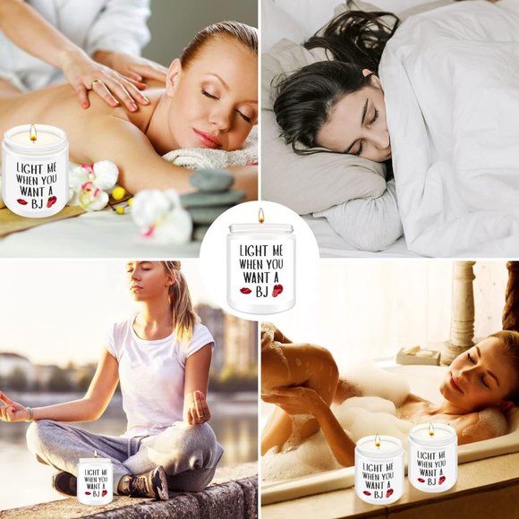 Birthday Gifts for Men, Light Me When You Want A BJ Candle - Funny Gifts Friends - Picture 6 of 6